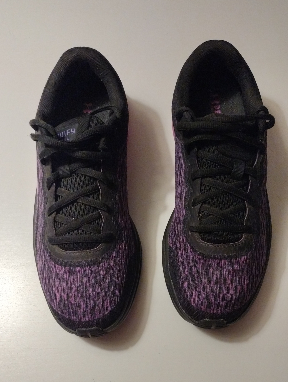 Under Armour Women’s Black and Purple Running Sneakers